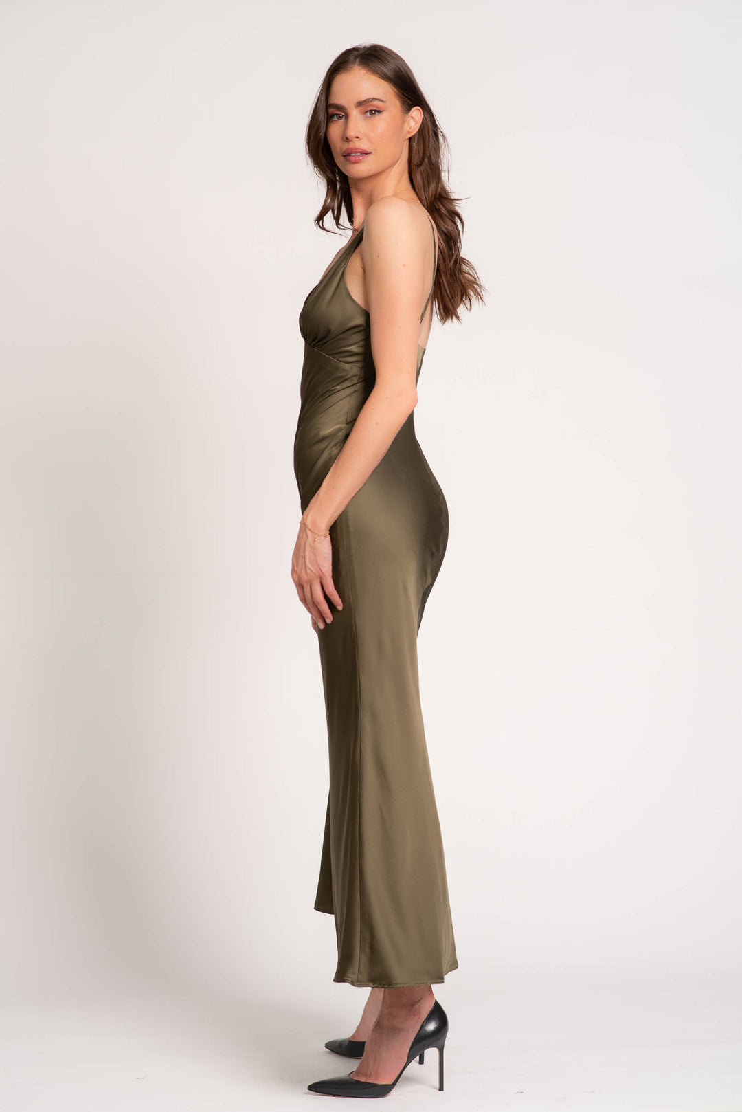 Amara Maxi Dress, GREEN by Lavender Brown ARMY GREEN / M Amara Maxi Dress, GREEN by Lavender Brown ARMY GREEN / M