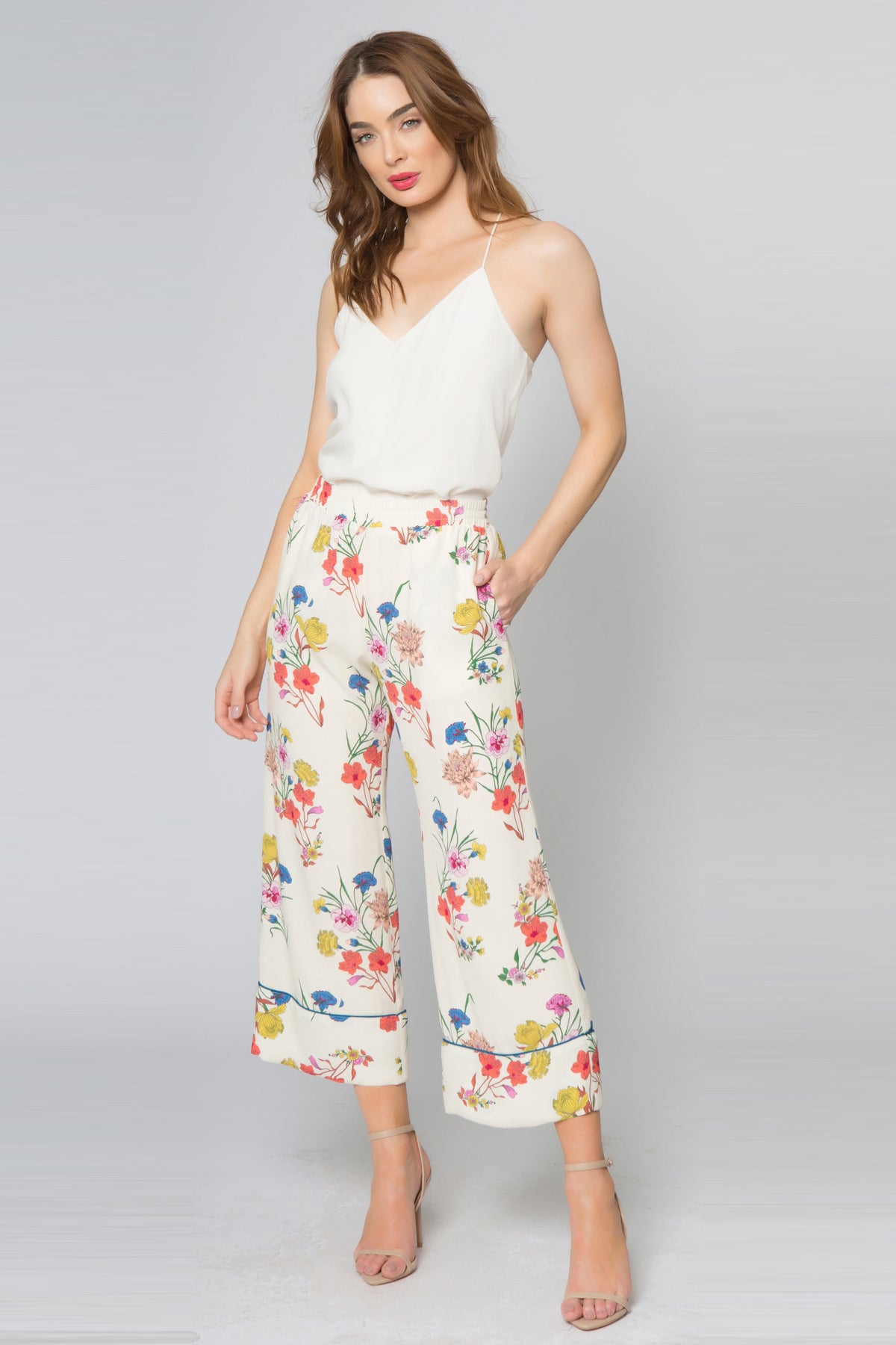 Pull-On Wide-Leg Pants