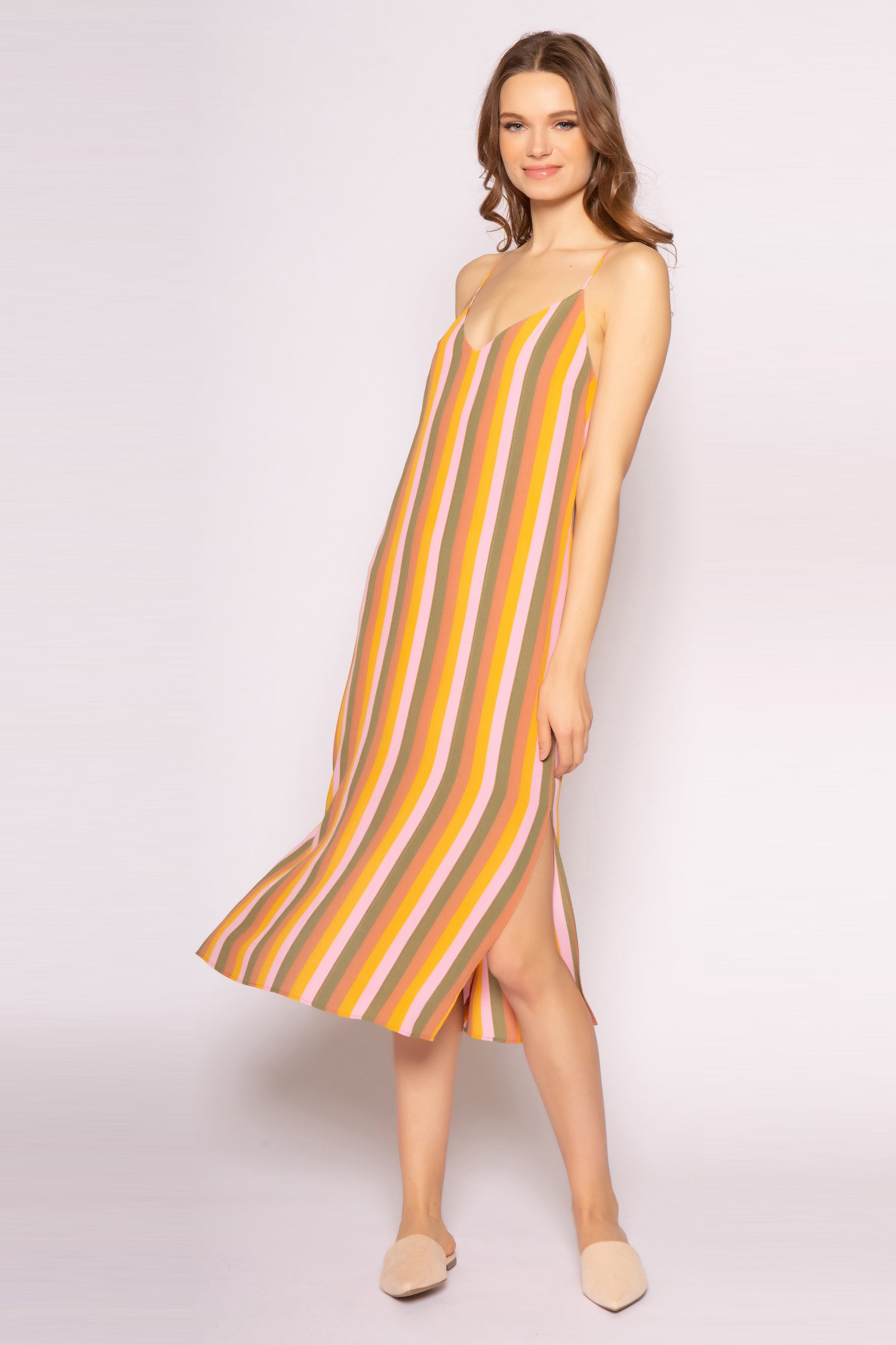 Striped clearance racerback dress