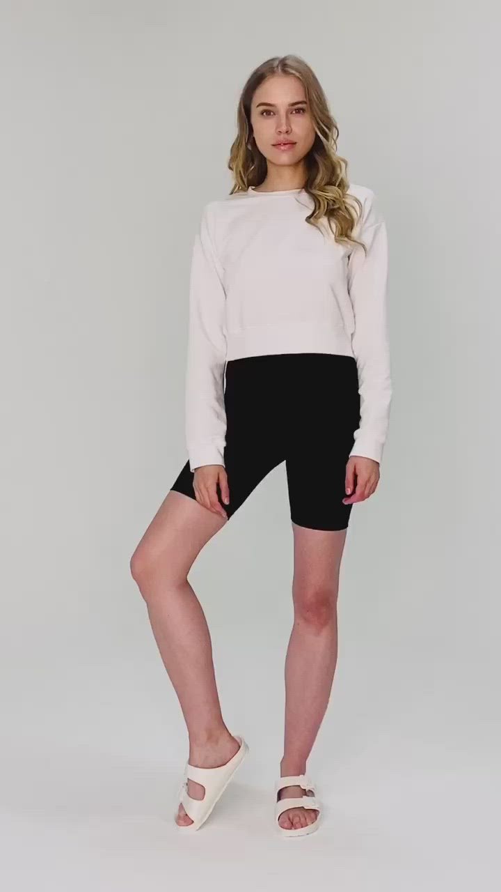 Cropped Sweatshirt Long Sleeve